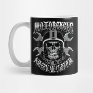 Skull Biker American Custom Mug